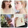 32Pcs 8 Style Glass Pendants PALLOY-TAC0300-8