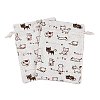 Burlap Kitten Packing Pouches ABAG-I001-13x18-03-1