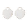 925 Sterling Silver Blank Heart Charms STER-F057-03S-02-1