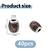 40Pcs Glass Large Hole Beads GLAA-DC0001-59-2