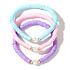 Bohemian Style Pearl-Like Soft Polymer Clay Bracelet Set for Women EI5083-1