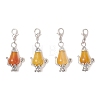 Natural Crackle Agate Teapot Pendant Decorations HJEW-JM04734-02-2