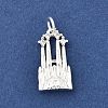 Brass Micro Pave Clear Cubic Zirconia Pendants KK-Z147-15S-1