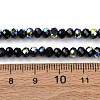 Electroplate Transparent Glass Beads Strands EGLA-A046-01A-05-4
