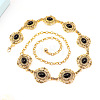 Bohemian Style Alloy Resin Flower Link Waist Belly Chains for Women FS-WGFCF74-02-1
