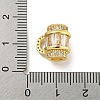 Rack Plating Brass Cubic Zirconia Beads KK-L215-317G-01-3