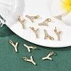 SHEGRACE Brass Micro Pave Clear Cubic Zirconia Pendants XGRQ29617-394G-Y-4