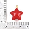 304 Stainless Steel Resin Pendants STAS-K322-10D-02-3