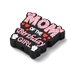 Mother's Day Silicone Focal Beads SIL-G013-01D-2