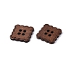 4-Hole Square Wood Buttons BUTT-Q046-10B-2