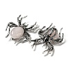 Dual-use Items Alloy Pave Jet Rhinestone Spider Brooch JEWB-C026-07I-AS-2