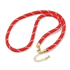 Ployester Core-Wrapped Round Cord Necklace Making KK-CBACFA2-03G-25-1
