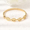304 Stainless Steel Oval Ring Hinged Cuff Bangles for Women SA-CBAF851-07G-1
