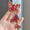 Rhinestone Triple Butterfly Brooch Pins PW-WG311BA-05-1