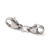 Non-Tarnish 304 Stainless Steel Double Lobster Claw Clasps STAS-E163-57P-B-5