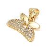 Brass Micro Pave Clear Cubic Zirconia Pendants KK-L268-012G-2
