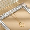 Brass Clear Cubic Zirconia Pendant Necklaces for Women NJEW-R018-02G-01-3