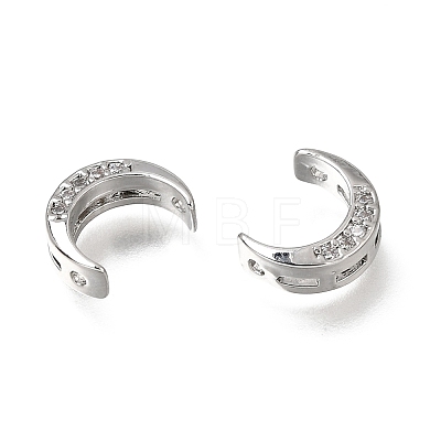 Brass Micro Pave Clear Cubic Zirconia Beads LS-CU-CBAC809-01P-1