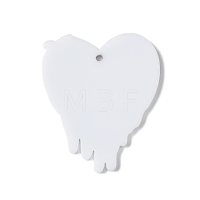 Halloween Letter Heart Acrylic Pendants SACR-B006-01-1