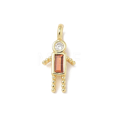 Brass Micro Pave Cubic Zirconia Pendants ZIRC-I356-17G-A05-1