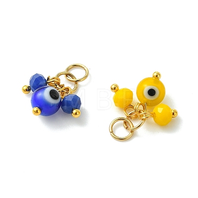 Evil Eye Lampwork & Glass Pendants PALLOY-JF05545-1