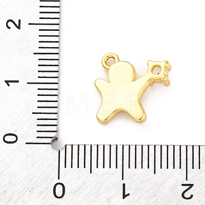 Rack Plating Brass with Cubic Zirconia Pendants KK-Q010-13G-1