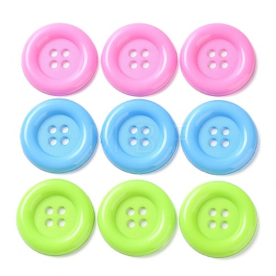 30Pcs 3 Colors Plastic Button BUTT-CP0001-02-1