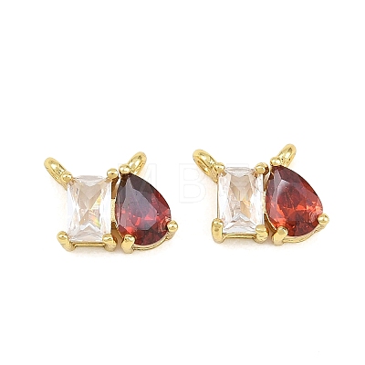 Brass Pave Cubic Zirconia Charms CU-CBA6A75-03G-03-1