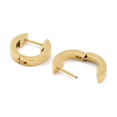 Ion Plating(IP) 304 Stainless Steel Arrow Huggie Hoop Earrings for Women EJEW-C096-12G-1