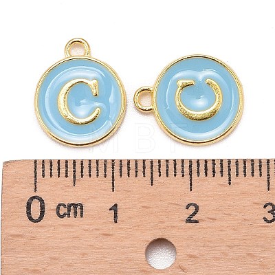 Golden Plated Alloy Enamel Charms ENAM-S118-04C-1