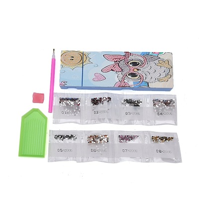 5D DIY Diamond Painting Stickers Kits For ABS Pencil Case Making DIY-F059-16-1