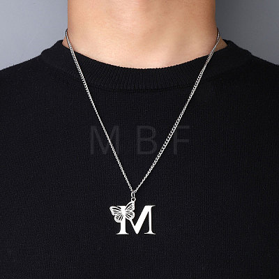 201 Stainless Steel Necklaces NJEW-Q336-01S-P-1