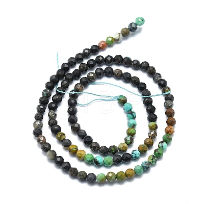 Natural Chrysocolla Beads Strands G-P457-A03-03-1