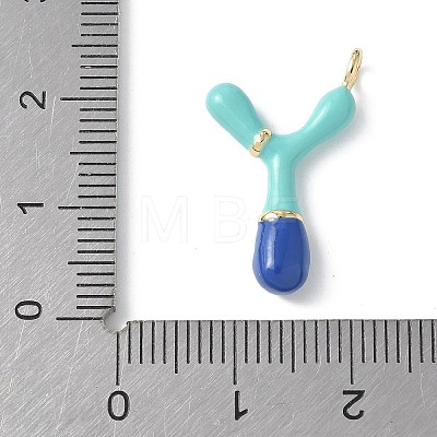 Brass Enamel Pendants KK-E093-03G-Y-01-1