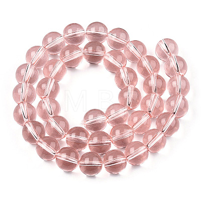 Transparent Glass Beads Strands GLAA-T032-T10mm-10-1