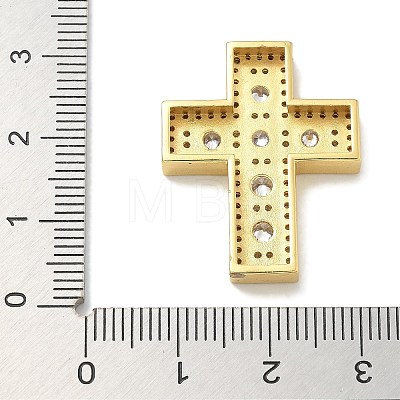 Rack Plating Brass Micro Pave Cubic Zirconia Pendants KK-L224-063G-01-1