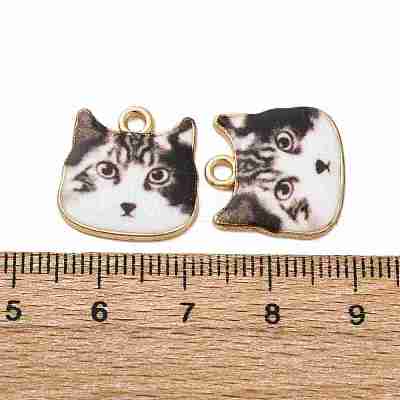 Alloy Enamel Pendants ENAM-V002-04G-02-1