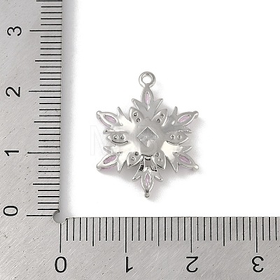 Christmas Theme Brass Micro Pave Cubic Zirconia Pendants KK-Z065-01-03P-1