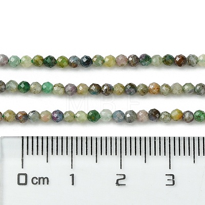 Natural Red Corundum/Ruby and Sapphire Beads Strands G-Z034-A01-01-1