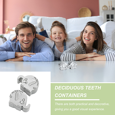Zinc Alloy Deciduous Teeth Storage Boxes WH-WG88252-01-1