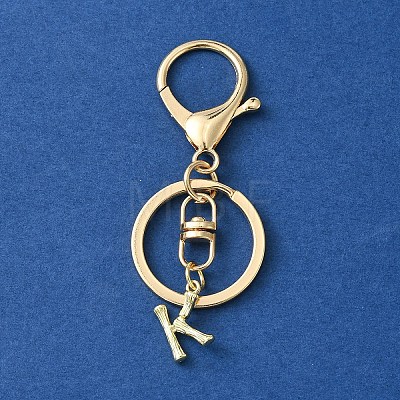 Alloy Initial Letter Charm Keychains KEYC-YW00006-11-1