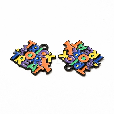 Rack Plating Alloy Enamel Pendants FIND-G054-19EB-1