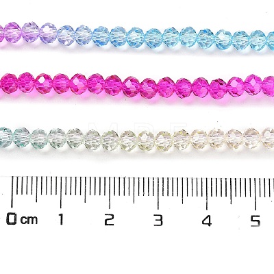 Transparent Painted Glass Beads Strands X1-DGLA-A034-T4mm-A14-1