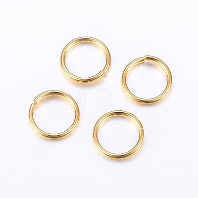 304 Stainless Steel Open Jump Rings X-STAS-O098-01G-17-1