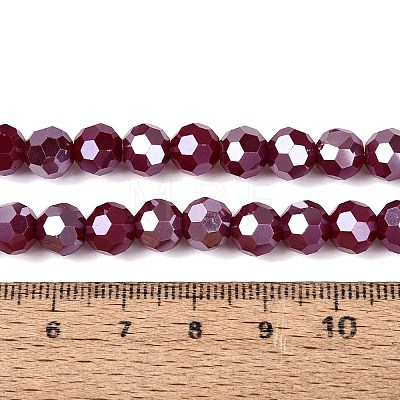Electroplate Glass Beads Strands EGLA-R018-8mm-9-A-1
