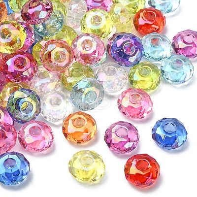 Transparent Acrylic European Beads FIND-CJC0003-54A-1