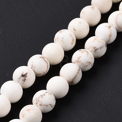 Natural Magnesite Round Bead Strands G-L358-4mm-02-1