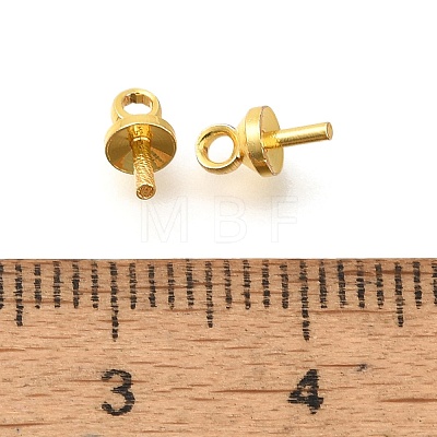 Brass Cup Pearl Peg Bails Pin Pendants KK-H506-10B-G-1