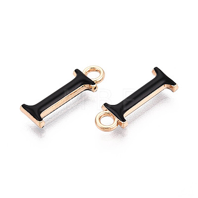 Rack Plating Alloy Enamel Pendants ENAM-T024-53I-G-1