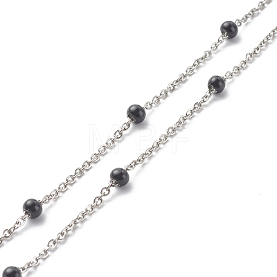 304 Stainless Steel Cable Chain Necklaces AJEW-EH00377-03-1